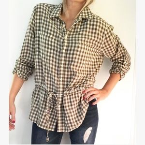 Joe Fresh Green/White tie flannel